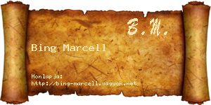 Bing Marcell névjegykártya